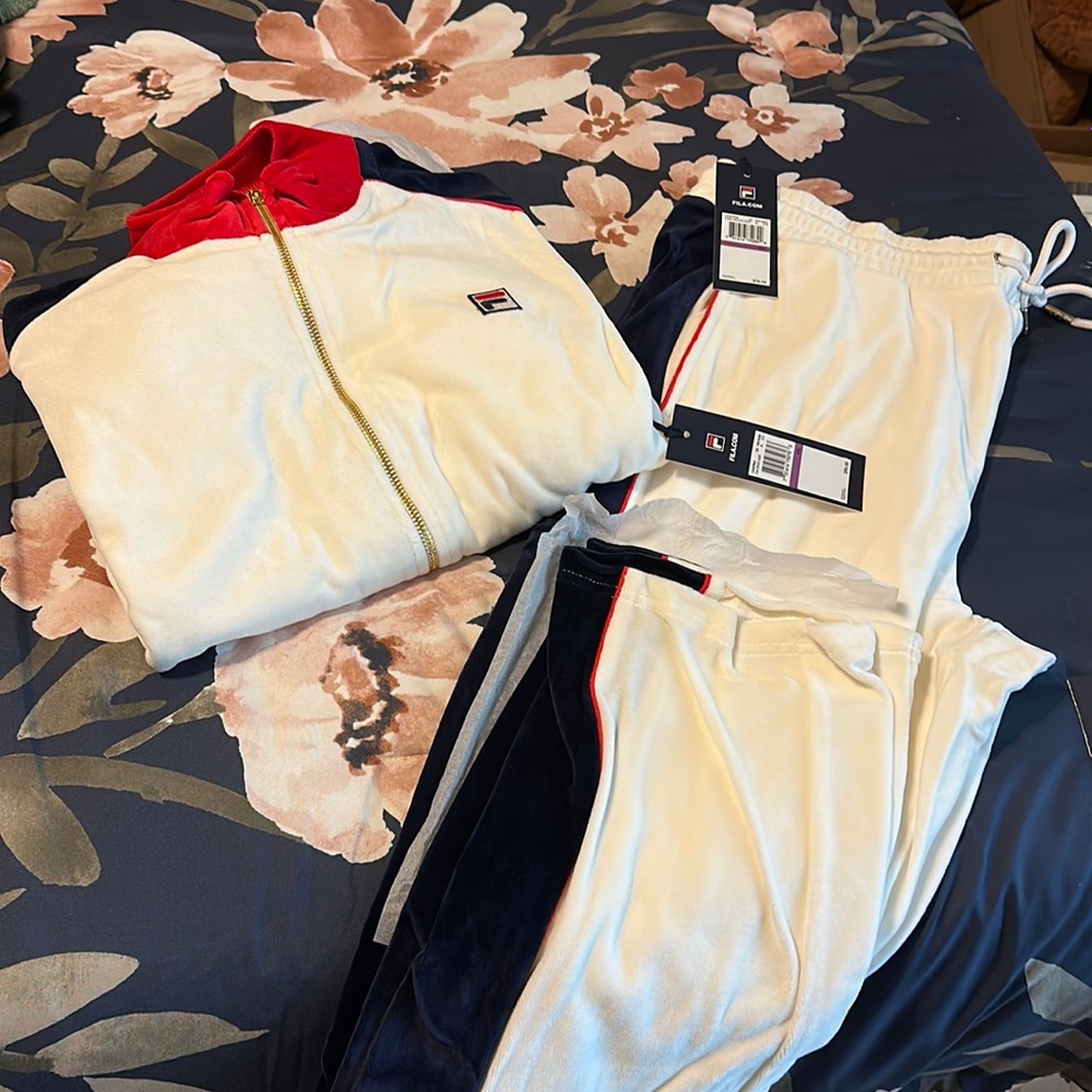 Velour Fila Jogging Suit
